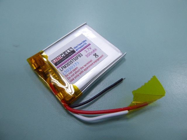 3 7V 500mah 503035 Lithium Polymer Battery Unicell