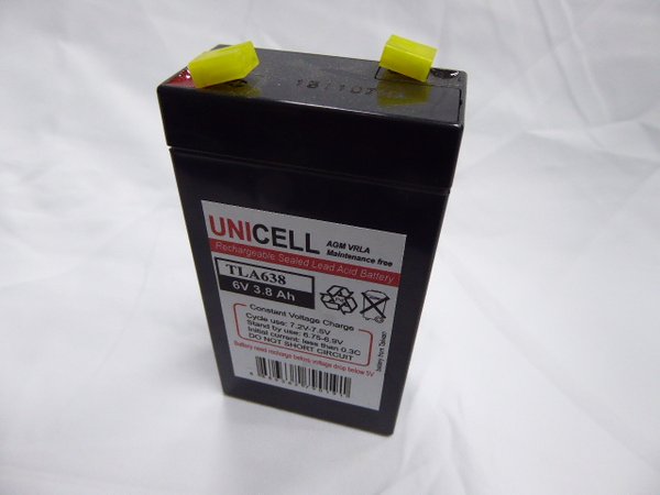 6V 3.8Ah battery