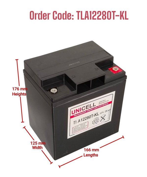 12V 26Ah sealed lead acid battery for Powersonic PDC-12260H