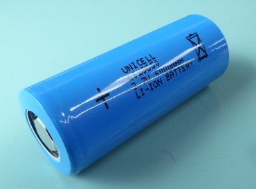3.7V 5000mAh 26650 Lithium ion Battery