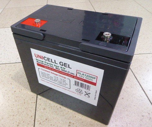 12V 55Ah deep cycle sealed lead acid battery