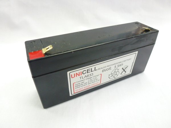 6V 3.3Ah sealed lead acid battery