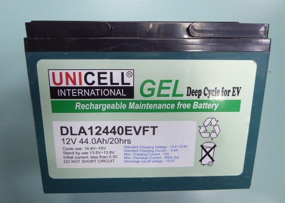 UNICELL GEL 12V 44Ah deep cycle battery