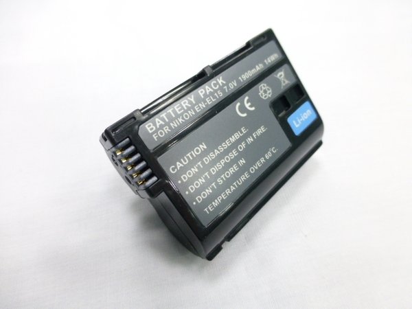 Nikon 1 V1 D500 D600 D610 D7000 D7100 D7200 D750 D800 D800E D810 D810A EN-EL15 EN-EL15A EN-EL15E battery