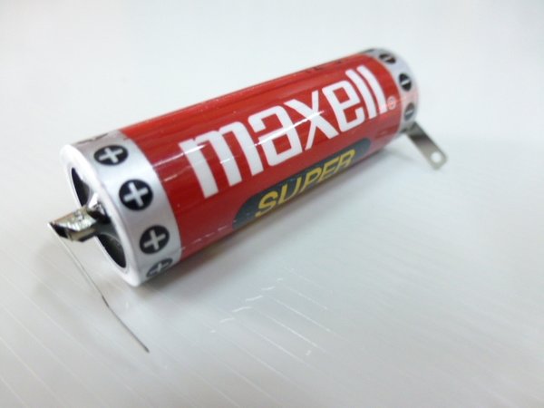 Maxell ER6C 3.6V Lithium Thionyl Chloride battery with solder tab