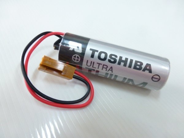 Toshiba ER17500VC 3.6V lithium battery with two pin connector