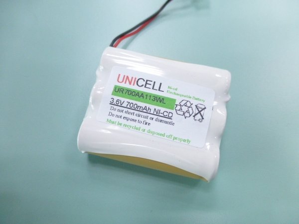 3.6V 1000mAh ni-cd battery pack