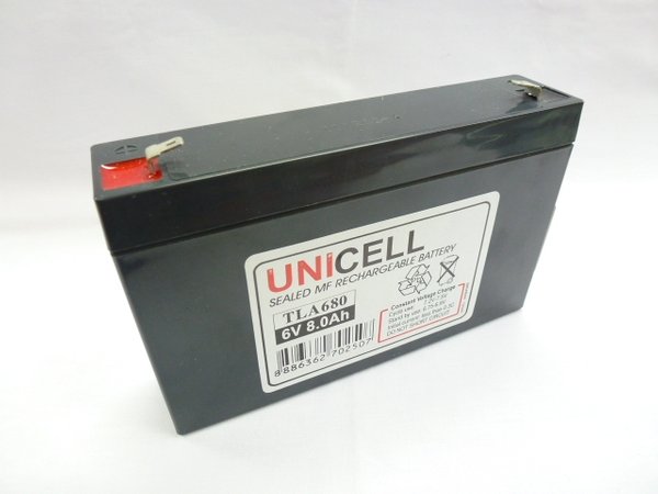 6V 8Ah sealed lead acid battery