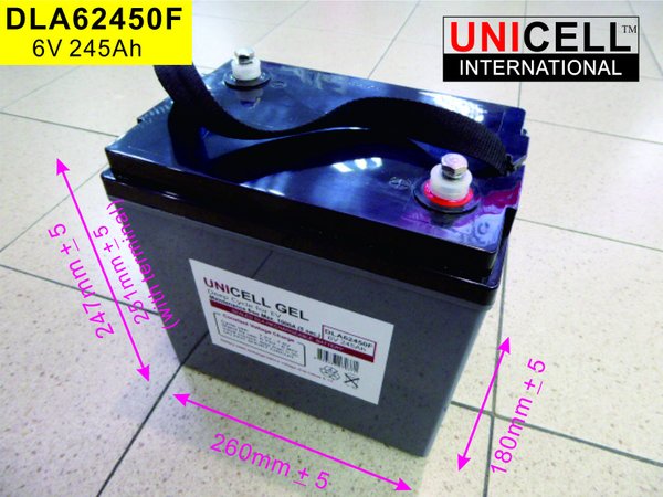 6V 245Ah deep cycle AGM battery