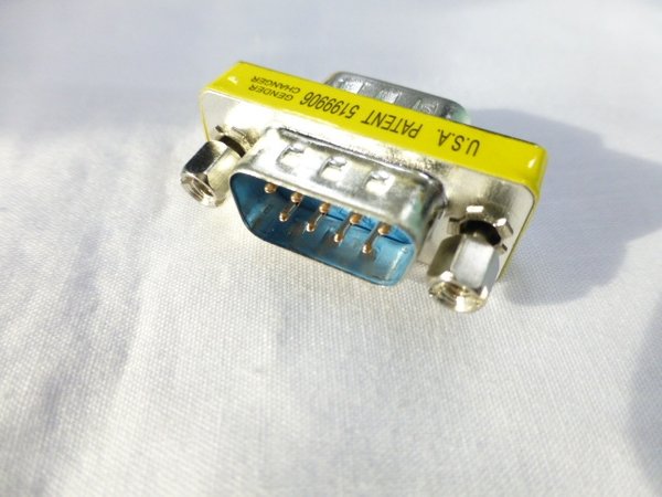 9 pin DB9 Male to Male gender charger connector