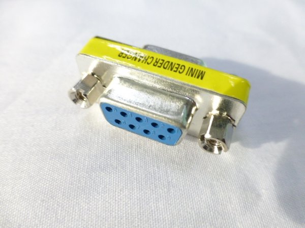 9 pin to DB9 female to female gender connector