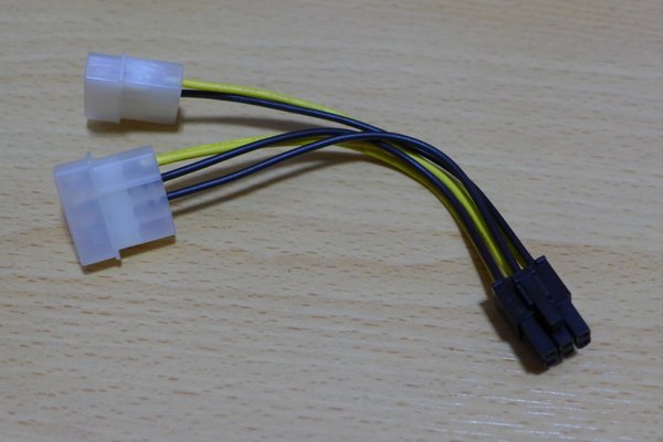 IDE to 6 pin PCI-E VGA power connector