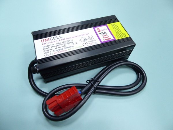12.6V 10A 3 cells 10A Li-ion battery charger