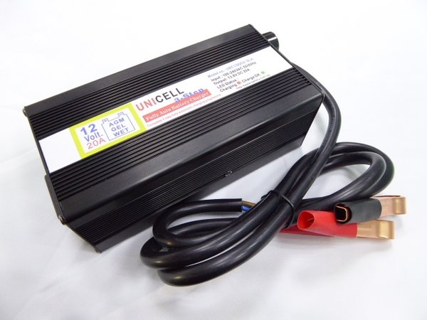 12V 20A smart battery charger for wet/AGM/Gel sealed lead acid battery