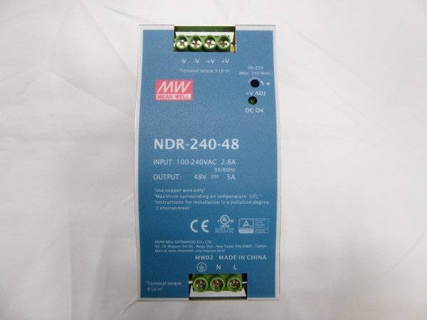 MW Mean Well NDR-240-48 240W 48V 5A DIN Rail power Supply