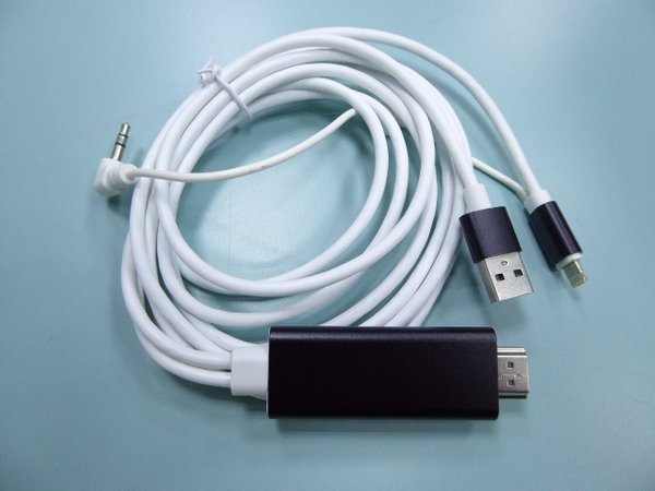 2 in 1 HDTV cable for micro smart phone and iphone ipad with audio