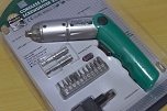 3.6V cordless screwdriver with LED light