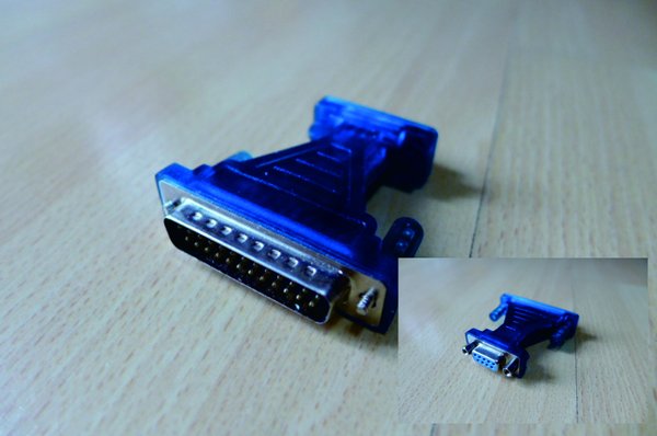 DB9 female to DB25 male connector