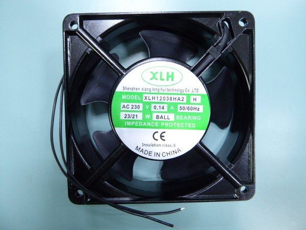 220V AC cooling fan with ball bearing 120x120x38 mm