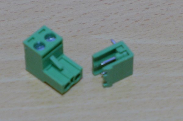 PH2 two way 5.08mm L type screw terminal block green plug
