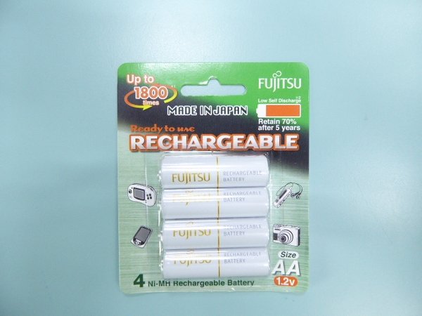 Fujitsu HR-3UTA 1.2V Min. 1900mAh size AA nickel-metal hydride battery from FDK corporatton