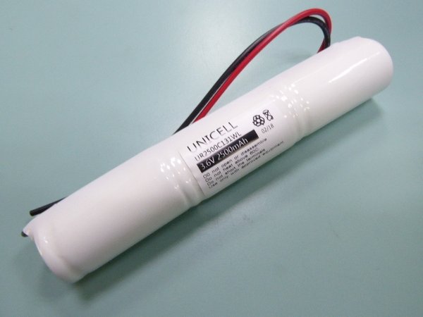 3.6V 2500mAH ni-cd battery pack