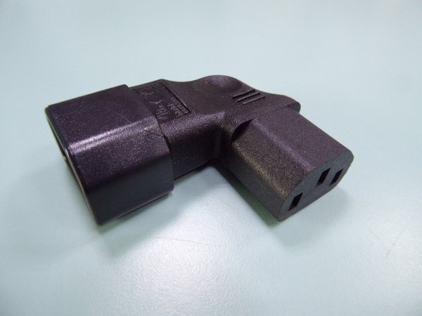 C14-C13 right angle adapter for Wall mount LED TV power cord direction