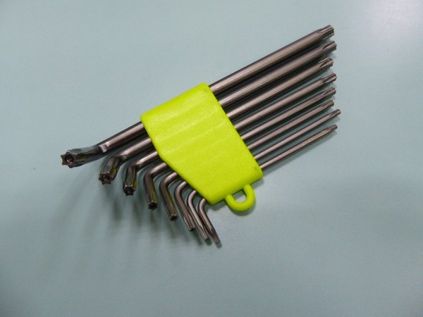 8 in 1 six star with L-Shaped TORX screw driver with T9 T10 T15 T20 T25 T27 T30 T40