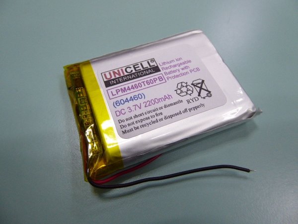 604460 3.7V 2200mAh Li-po Lithium Polymer rechargeable battery
