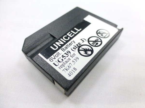 UG539 battery for ANSI 1412AP, Duracell 7K67, Energizer 539, Rayovac 867, Varta 4018 Size J battery