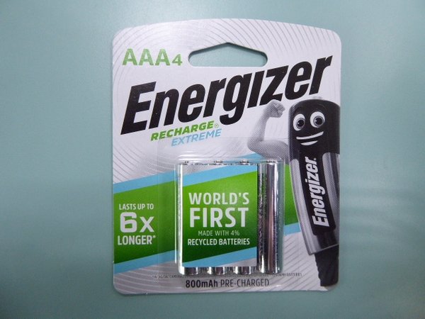 Energizer recharge Extreme AAA4 NH12EBP4 battery