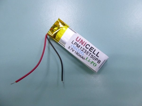 3.7V 180mAh 501235 lithium polymer battery