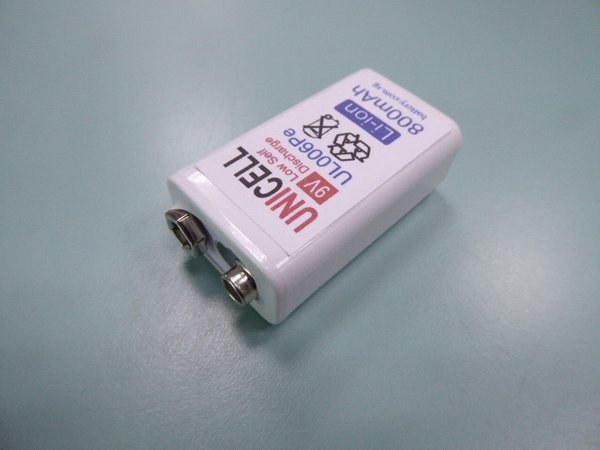 9V rechargeable Lithium ion battery