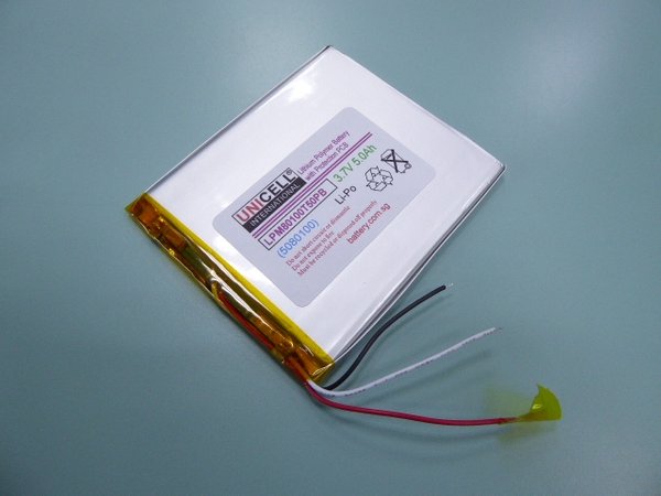 3.7V 5000mah 5080100 li-polymer rechargeable battery