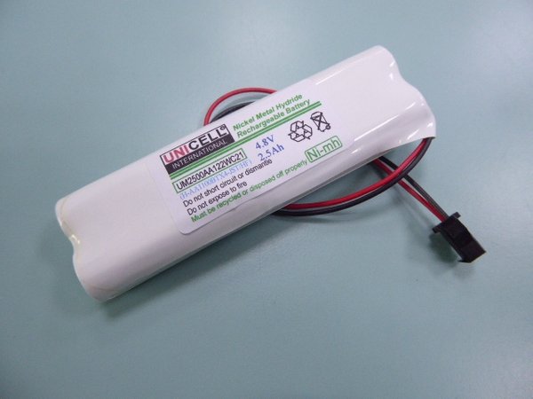 4.8v 2.5ah Elubat REF: 137 875 HRMT 15/51 P/N: H-AA1100BTx4-JST/HF battery for Luxbox emergency light