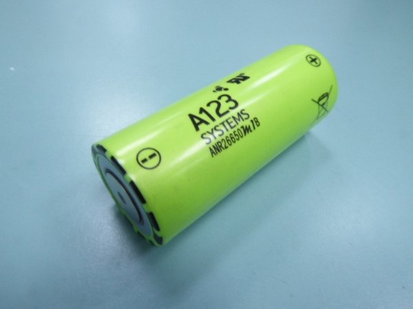 A123 systems ANR26650m1B li-ion rechargeable battery