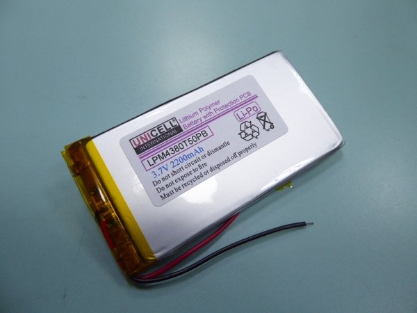 3.7V 1600mAh 484380 Lithium polymer battery